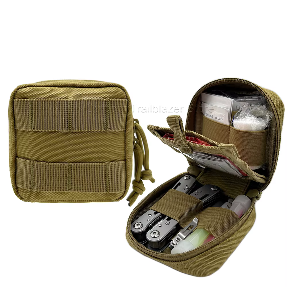 Mini bolsa táctica MOLLE con bolsillo transparente EDC