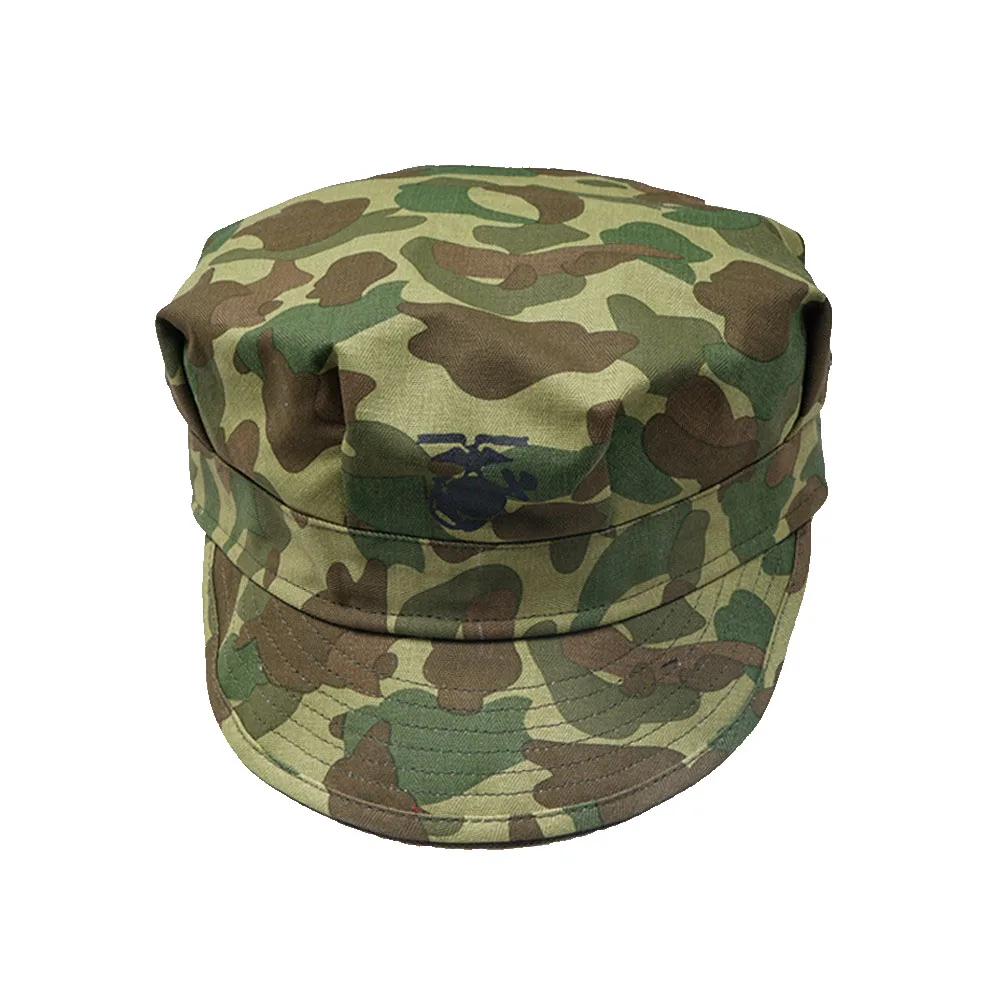 Gorra de camuflaje de soldado estadounidense de la Segunda Guerra Mundial con visera para hombre, sombrero Retro verde americano para restaurar maneras antiguas, sombrero táctico de EE. UU. de la Segunda Guerra Mundial - imagen 2