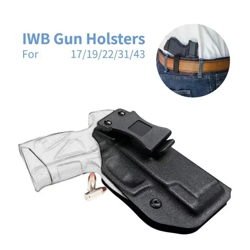 Funda para pistola apta para G17 G19 G26 G43 G43X 1911 G2C P365 CZ P07 cinturilla interior oculta Clip para cinturón bolsa de una sola pila - imagen 4