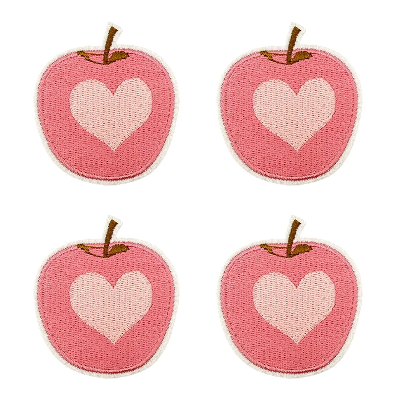 10 unids/lote, lemas de letras con patrón de moda, parche bordado DIY, parche rosa de dibujos animados para parejas, parches para planchar, pegatinas para coser, insignia decorativa - imagen 4