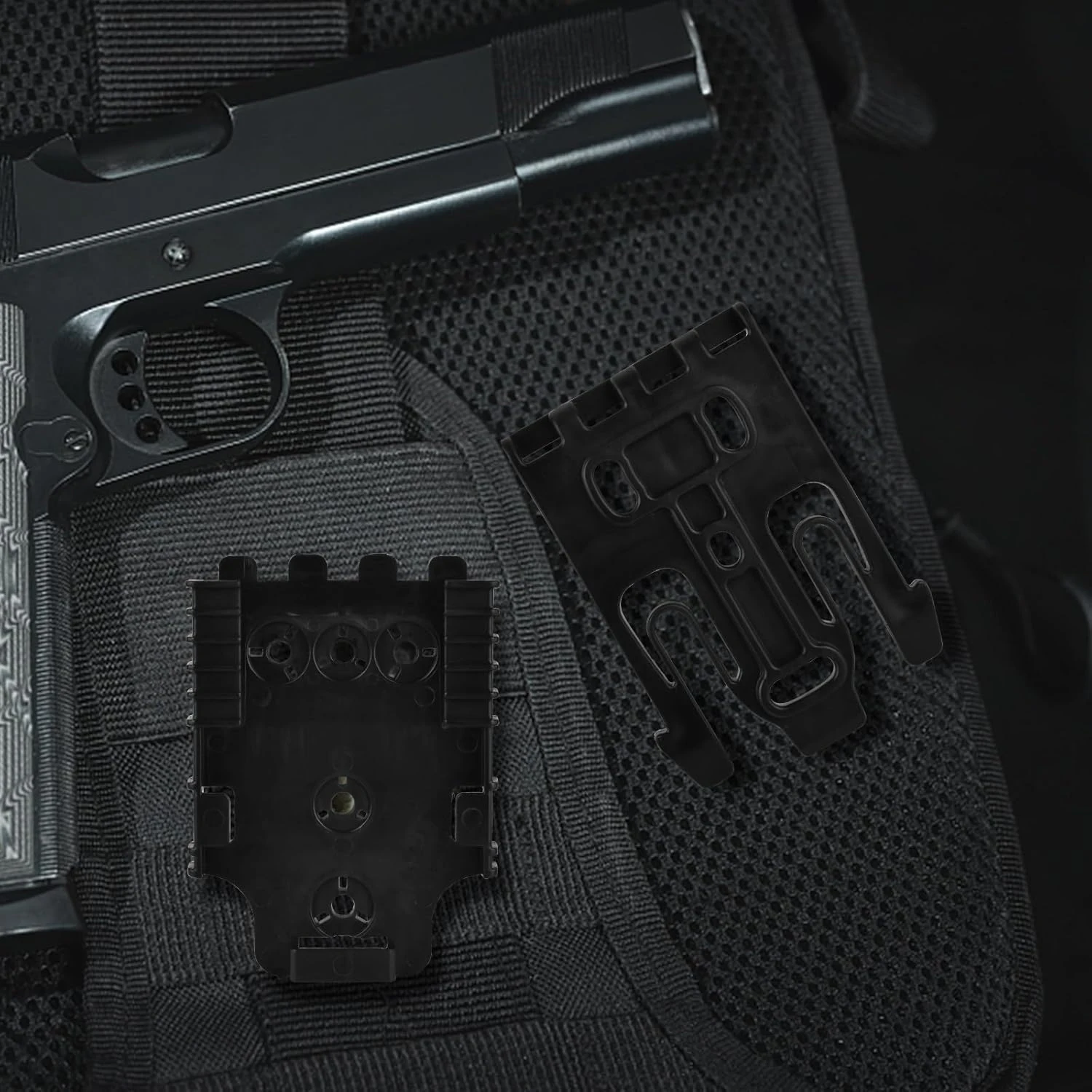 Kit QLS de 5 uds., sistema de bloqueo rápido, accesorio de plataforma de placa receptora QLS para funda de servicio, bloqueo, conectar funda de pierna caída - imagen 5