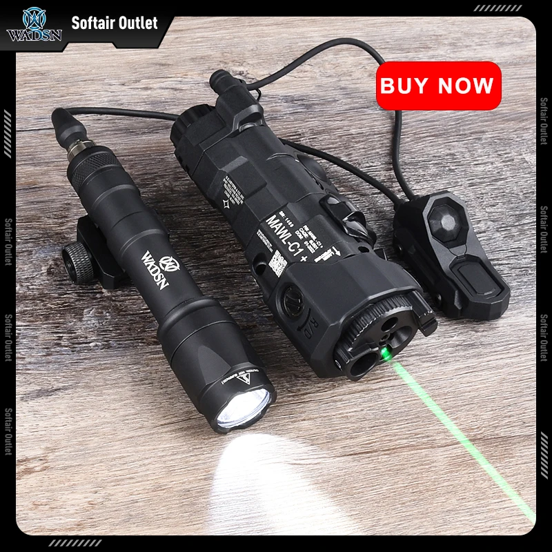 WADSN, MAWL-C1 de Nylon, lámpara de función completa, SF M600C, linterna de caza, juego de interruptores AXONun, rojo, verde, azul, luz de relleno láser IR - imagen 3