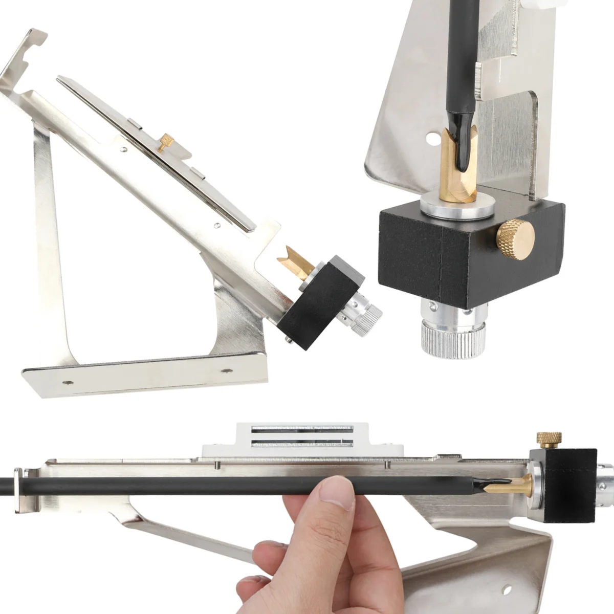 Plantilla de tiro con arco, flecha, pluma adhesiva de aluminio, 3/4/6 Uds., palo de Fletches ajustable, arco, flecha de tiro de caza, herramienta de bricolaje