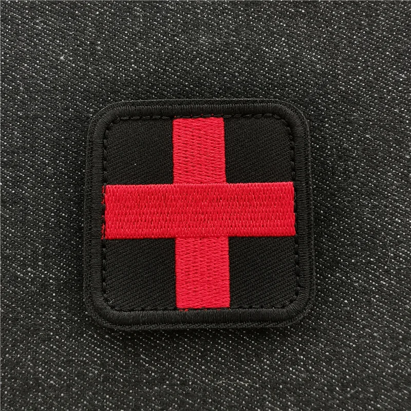 Parches bordados para ropa, pegatinas tácticas, insignias de ropa, texto en blanco y negro, rayas, bucle de gancho - imagen 5