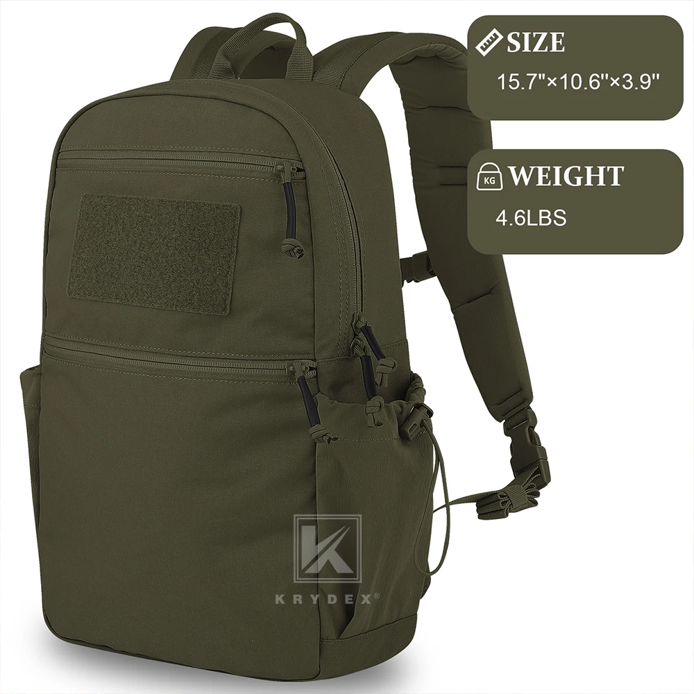 KRYDEX-mochila táctica EDC para senderismo al aire libre, bolsa de viaje ligera, impermeable, 14L, 500D - imagen 5