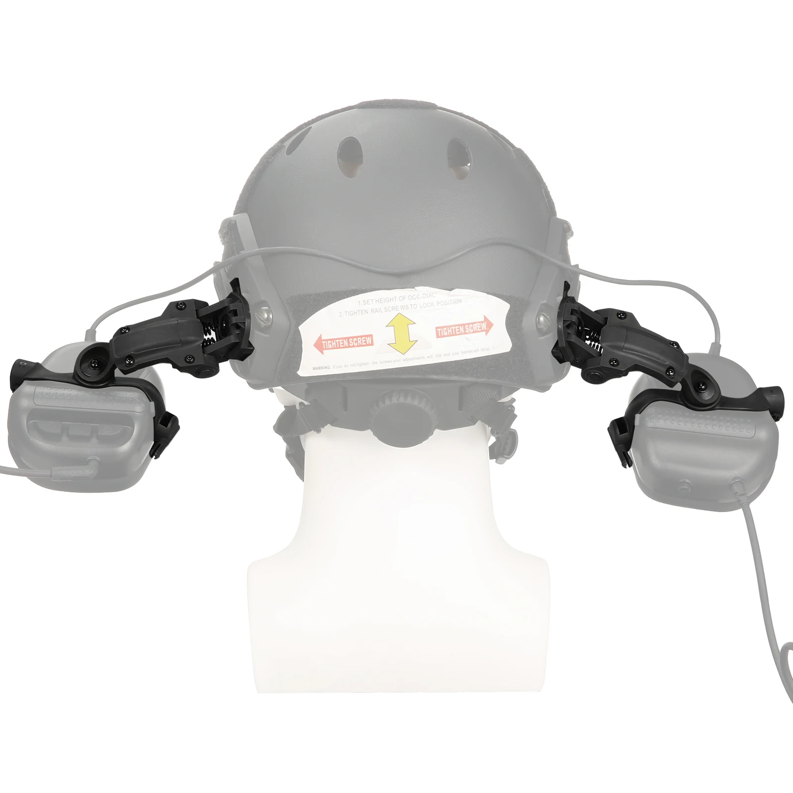 Kit de soporte adaptador de riel de arco para casco táctico, rotación multiángulo, apto para EARMOR M31,M32,M32H/HD-19 serie de auriculares tácticos - imagen 5