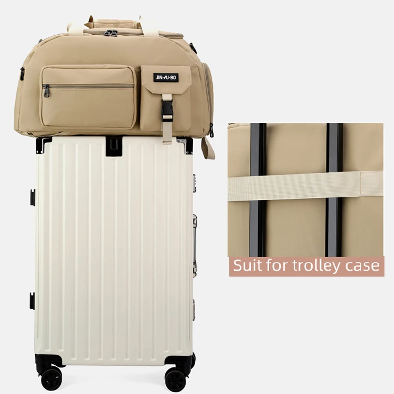 Bolso de mano para gimnasio y Yoga con bolsillo para zapatos, viaje al aire libre, viaje de negocios, entrenamiento físico, mochila deportiva, almacenamiento en seco y húmedo, bolsa de lona para equipaje - imagen 3