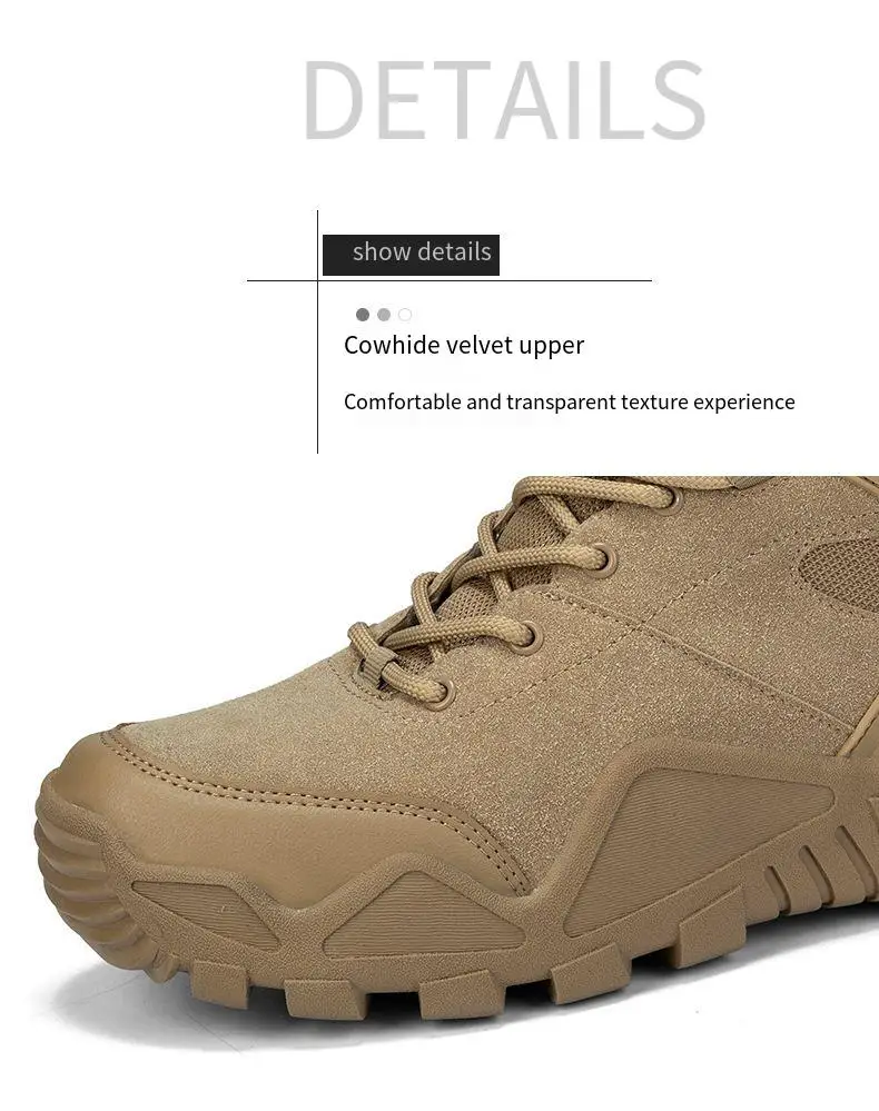 OULYLAN-botas militares de combate táctico para hombre, calzado deportivo de seguridad para acampar al aire libre, escalada y senderismo - imagen 5