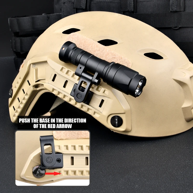 WADSN-juego de montaje rápido para casco, linterna M640, M340, M640C, M640U, luz estroboscópica M340A, M340C, lámpara de explorador de caza al aire libre para Mlok Keymod - imagen 2