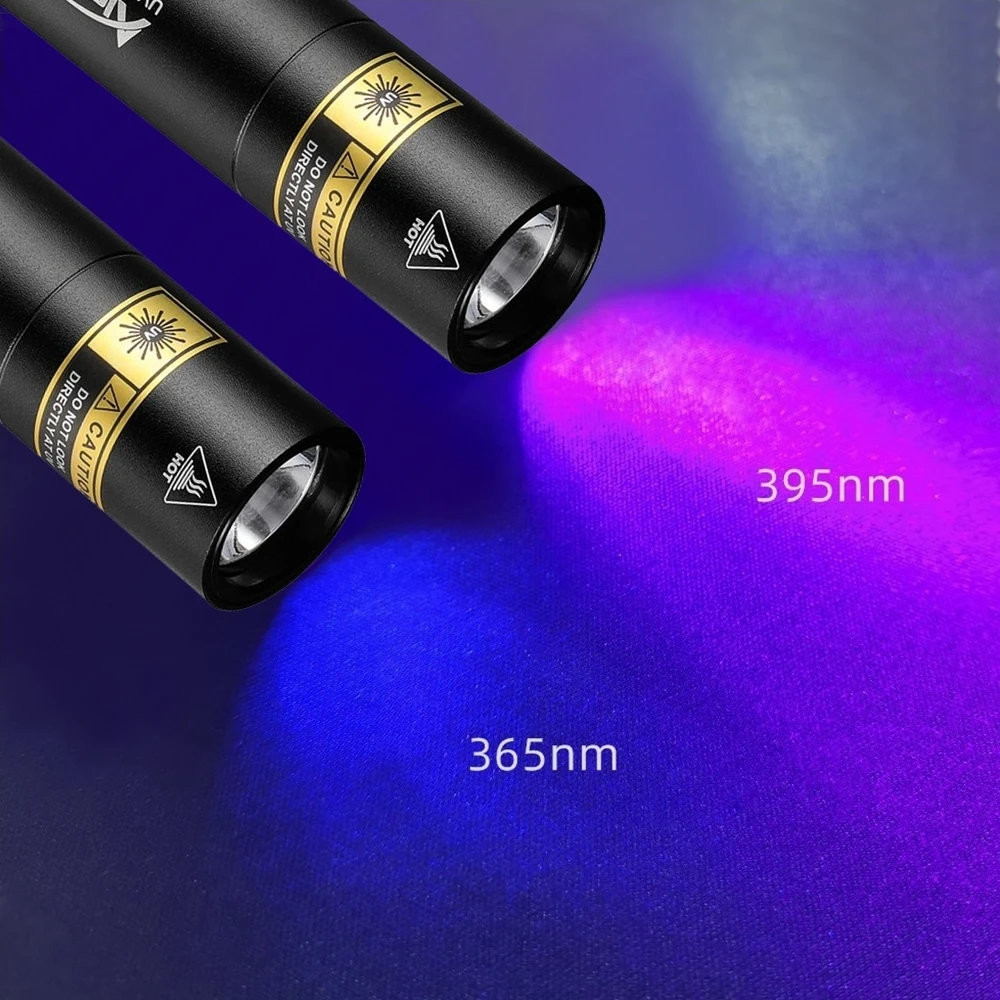 Mini linterna UV recargable 365-395nm – Detección fluidos y materiales - imagen 5