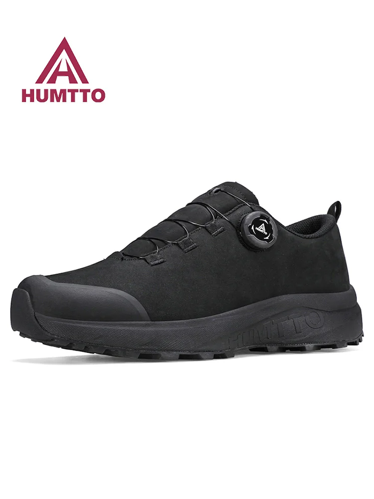 HUMTTO zapatos de senderismo de piel de vaca para hombre, zapatos de invierno para deportes al aire libre, zapatos de escalada, zapatos casuales, zapatillas de Trekking cálidas para exteriores, botas de viaje - imagen 5