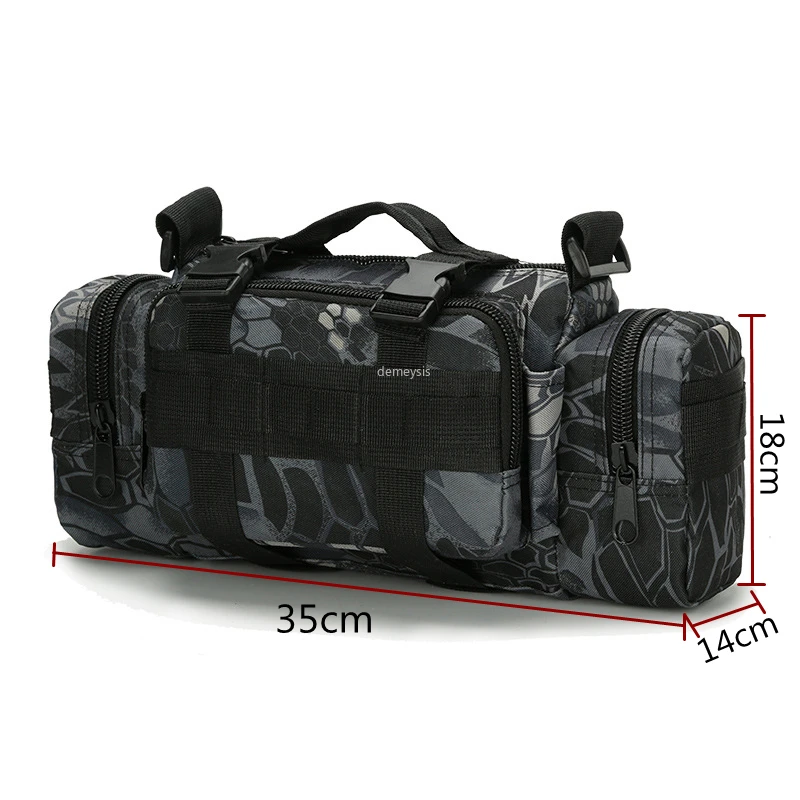 Riñonera táctica para hombre, bolsa de teléfono militar para deportes al aire libre, senderismo, caza, escalada, Camping, cinturón con hebilla - imagen 2