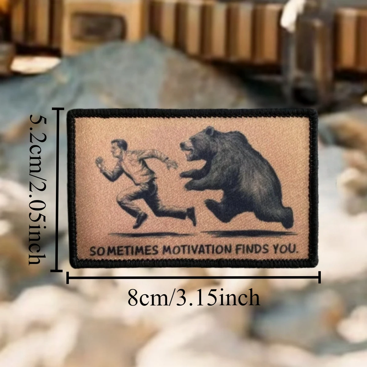 Parche táctico moral a veces la motivación te encuentra parches impresos de gancho y bucle Airsoft brazalete militar personalizado mochila Sticke - imagen 3