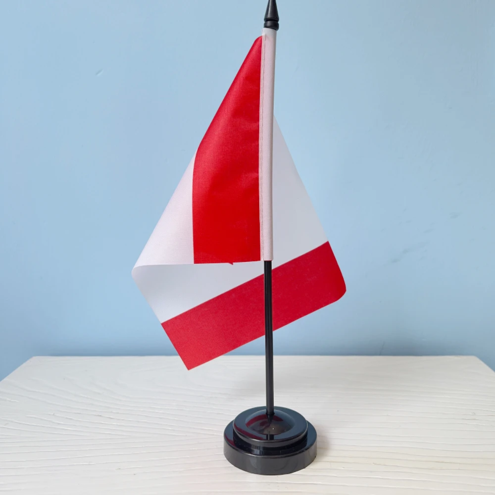 Bandera de escritorio de oficina de 14x21cm, bandera nacional canadiense de poliéster para decoración - imagen 2