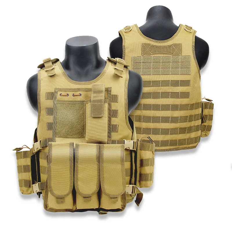 Chaleco táctico camuflaje con hebilla ajustable para exterior