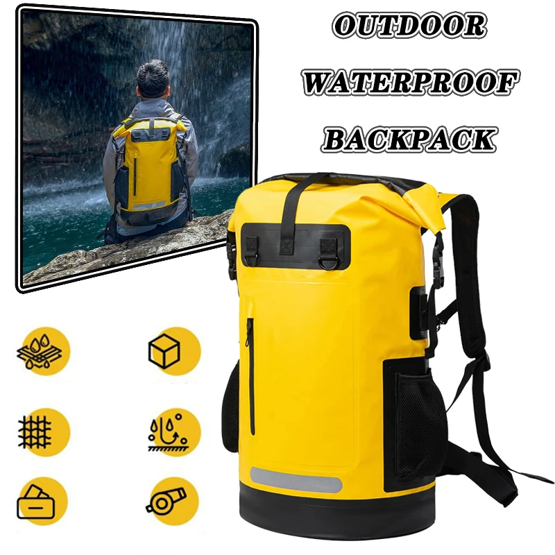 Mochila de Pvc de alta calidad, mochila seca para Kayak con tapa enrollable, mochila seca impermeable para canotaje al aire libre y Rafting, pesca, Camping - imagen 2