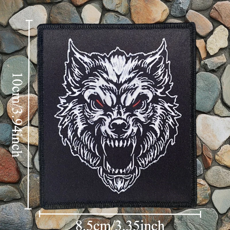 Parche táctico de lobo, insignia de moral militar, gancho y bucle estampado, mochila, ropa, accesorios decorativos, pegatina, brazalete - imagen 3