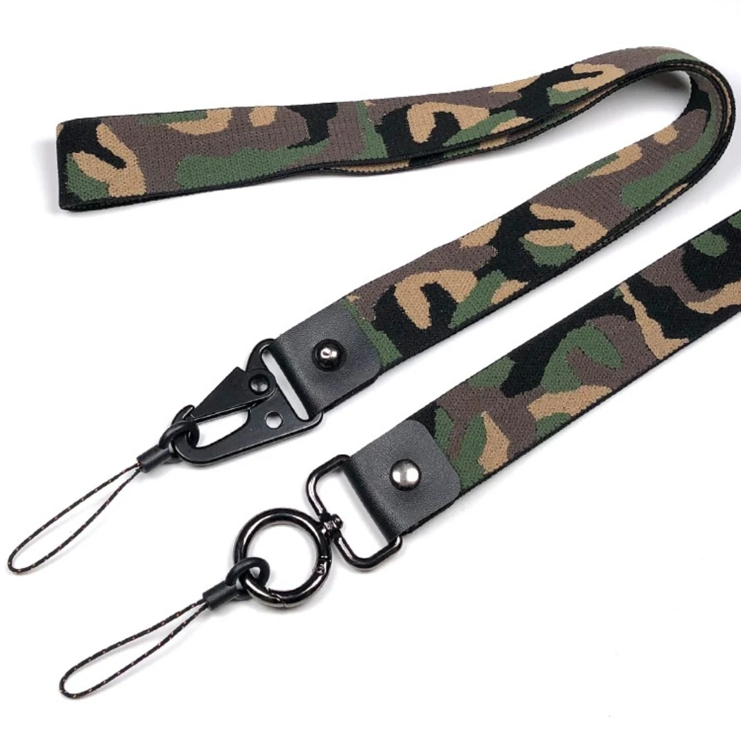Cordón de camuflaje para cámara móvil, cuerda de muñeca Universal, disco en U, llavero colgante