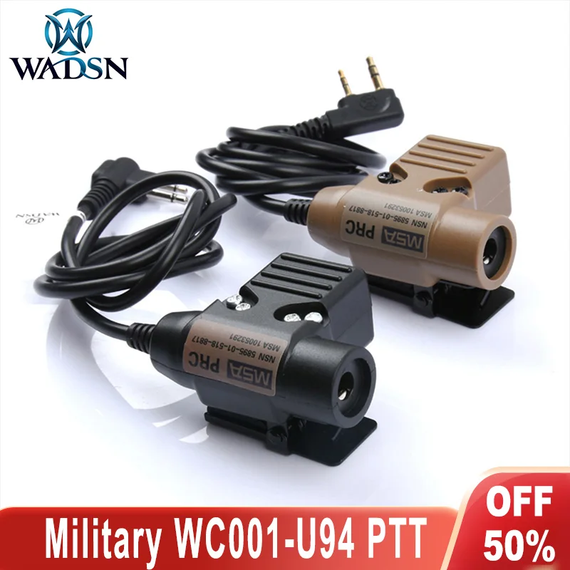 Nuevo adaptador de auriculares táctico militar U94 PTT Kenwood para Original RAC TMC COMTA Earmor caza Airsoft Cable enchufe - imagen 2