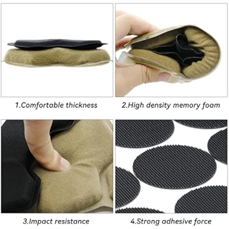 Juego de almohadillas de espuma viscoelástica para casco táctico universal – Insertos de cojín protectores para cascos FAST/MICH/ACH/USMC/PASGT - imagen 4