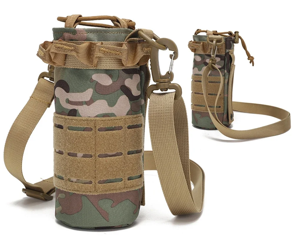 Bolsa para botella de agua Molle, portátil e impermeable, con correa de hombro ajustable desmontable, almacenamiento de botella de agua al aire libre - imagen 2