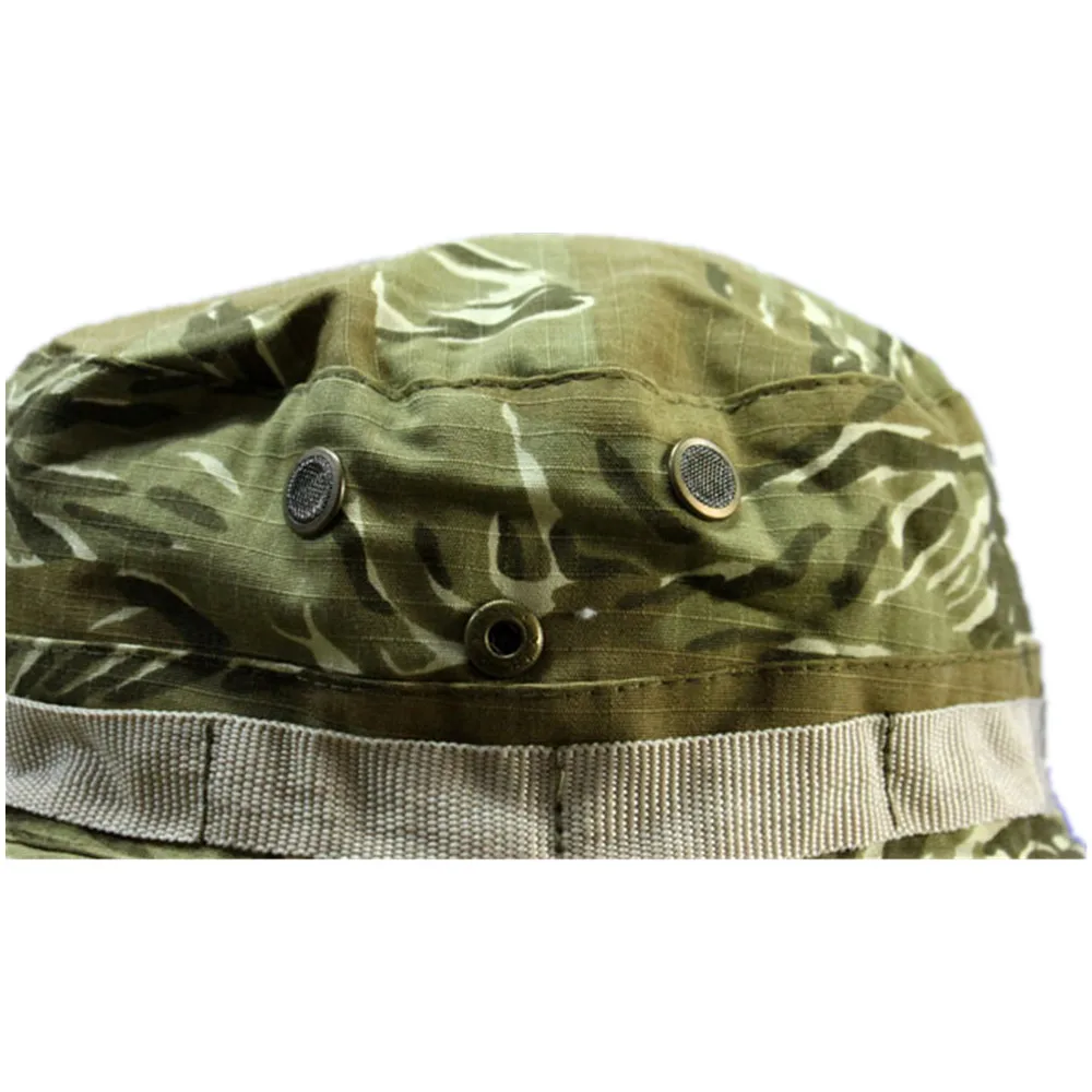 Sombrero de ala redonda para hombre, sombrero de Sol de camuflaje Tiger Spot - imagen 4