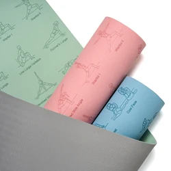 Esterilla yoga TPE antideslizante con correas elásticas para Pilates