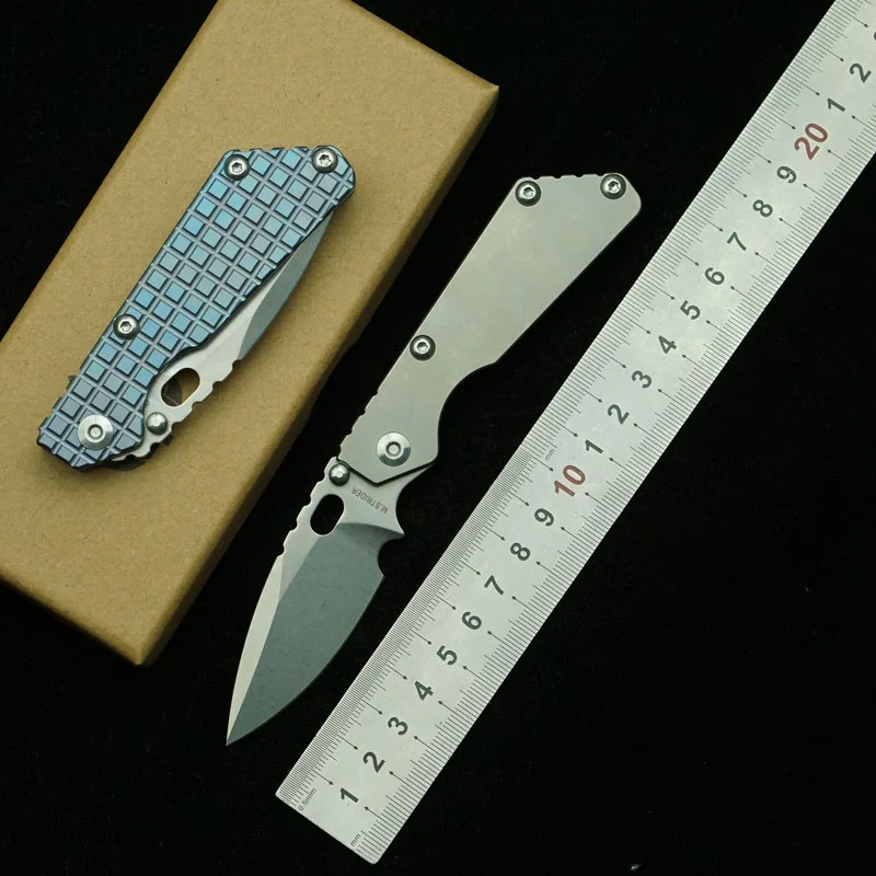 Cuchillo táctico plegable PT3 titanio CPM154 rodamiento cerámica EDC - imagen 2