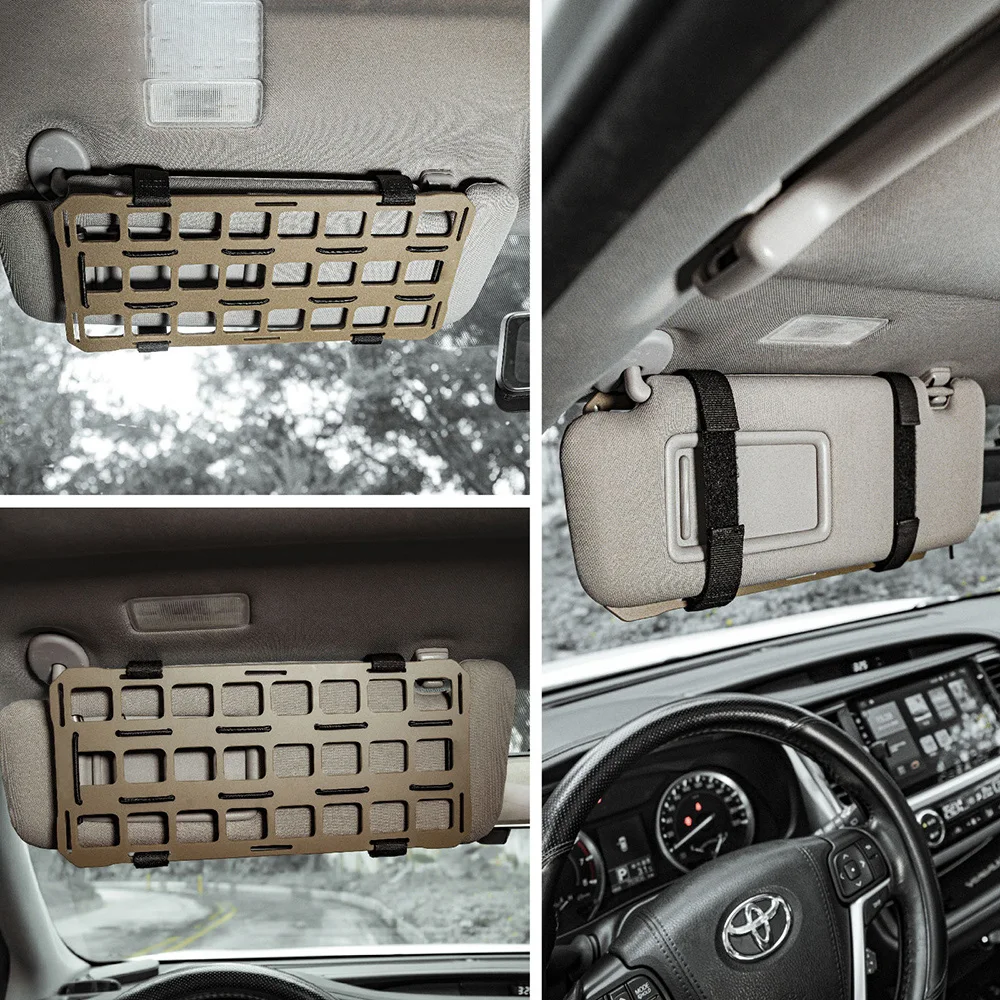 Tablero Molle para sombrilla de coche, tablero para sombrilla de coche, almacenamiento y fijación de artículos diversos, paquete de accesorios - imagen 2