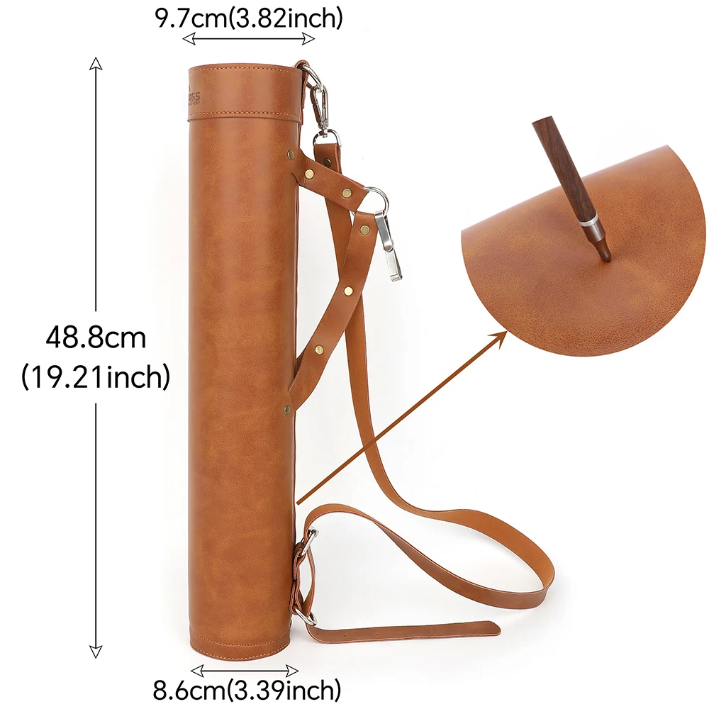 Carcaj de flecha de tiro con arco, soporte de flecha, hombro inclinado en la espalda, correa ajustable, bolsa de flecha, arco compuesto recurvo, tiro, objetivo de caza - imagen 5