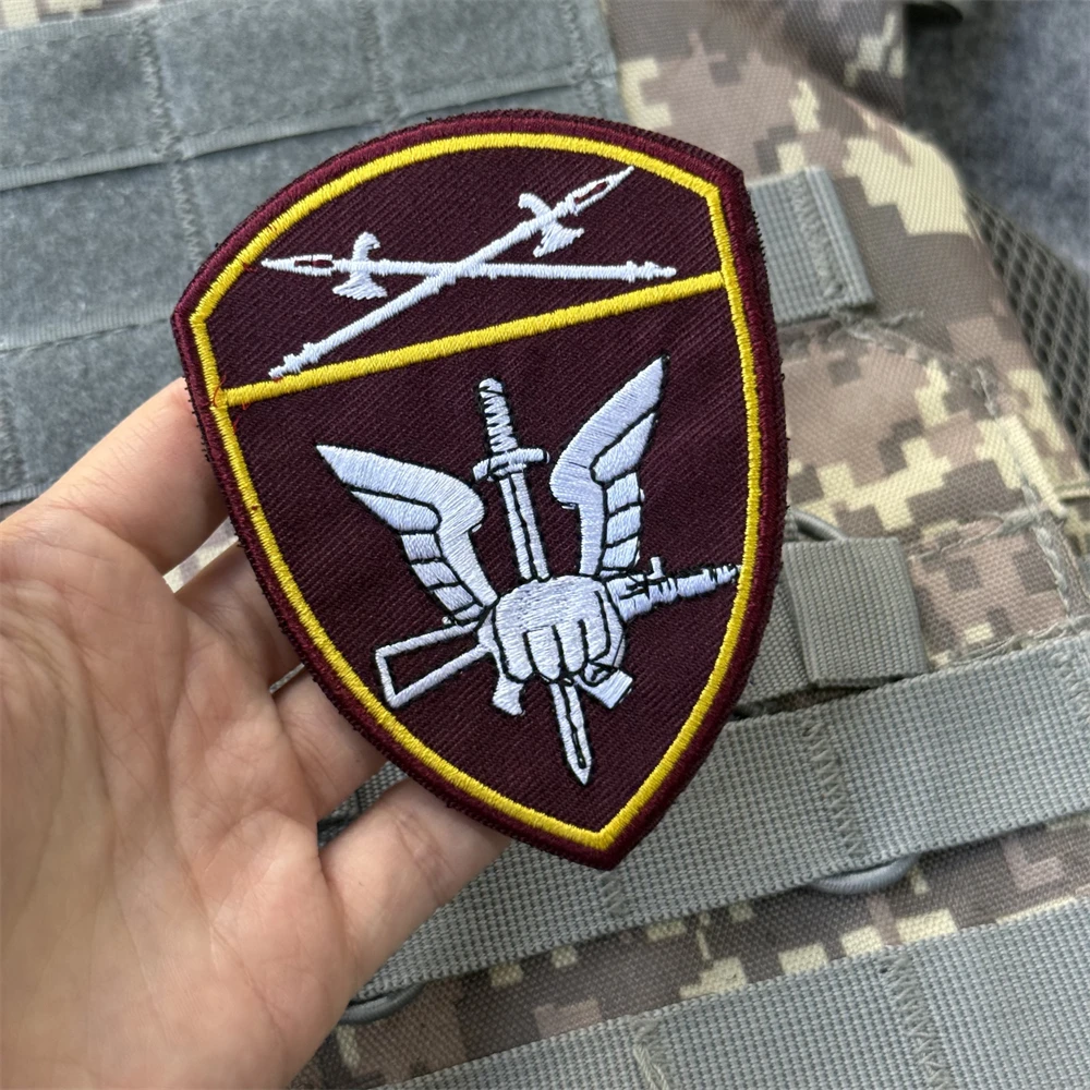 Parche "Forzas especiales, Omon". Parche bordado con insignia de moral, brazalete táctico, gancho militar y bucle, pegatinas para mochila al aire libre - imagen 5