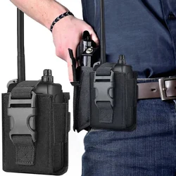 Bolsa táctica para Walkie Talkie, bolsa Molle para Radio, riñonera de nailon, bolsa colgante de bolsillo, accesorios de caza