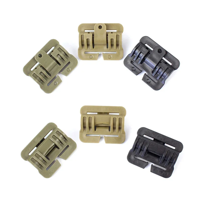 Chaleco de caza, hebilla de liberación rápida, deslizador, módulo de tira MOLLE, tira de eliminación de plástico, herramienta EDC de repuesto, Clip conector de bisagra - imagen 3