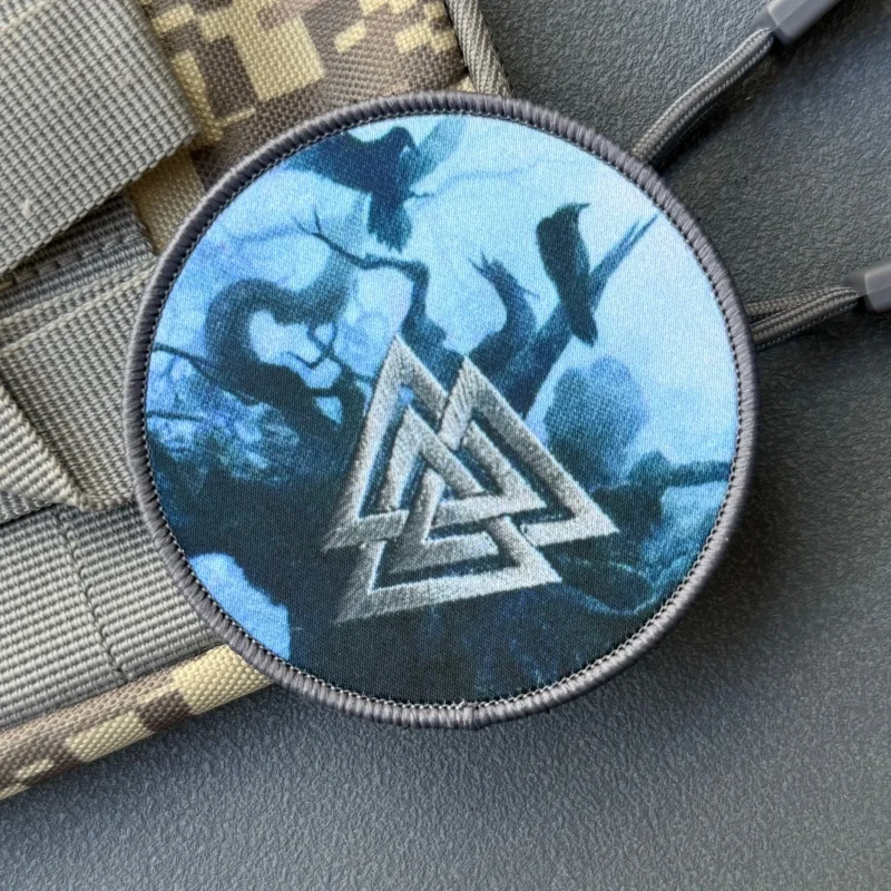 Crow Patch Parche táctico insignia moral con velcro gancho y bucle - imagen 4