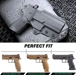 Funda Kydex Sig P320 M18 M17 XFIVE liberación del pulgar diestra