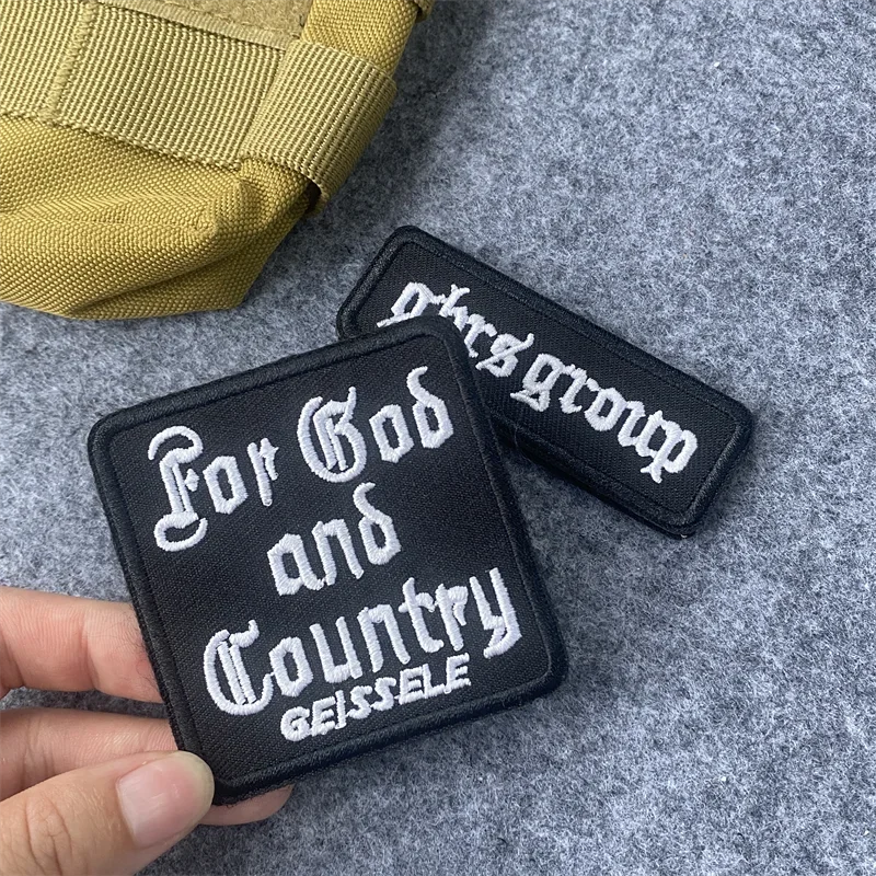 Parche bordado "para God and Country Gelssele", insignia de moral táctica, gancho y bucle, mochila, ropa, pegatina decorativa - imagen 2