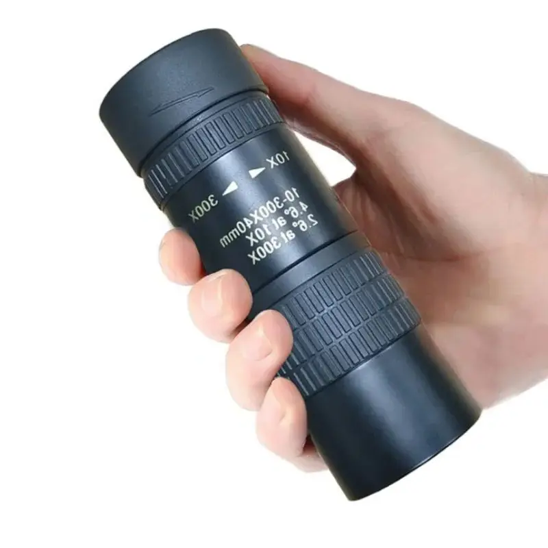 Binoculares potentes con Zoom 10-300X, telescopio Monocular profesional de largo alcance, BAK4-Prisms HD de alta calidad, portátiles para acampar