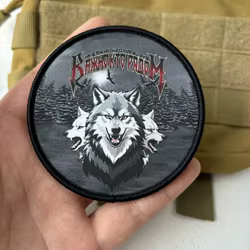 No importa, parche táctico que es moral, brazalete del ejército militar, parches de gancho y bucle impresos de lobo para ropa, pegatinas para mochila