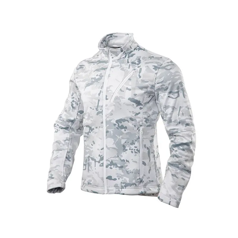 Magic Scorpion Chaqueta aislante con forro polar Softshell de camuflaje blanco cortavientos táctico para deportes al aire libre - imagen 3