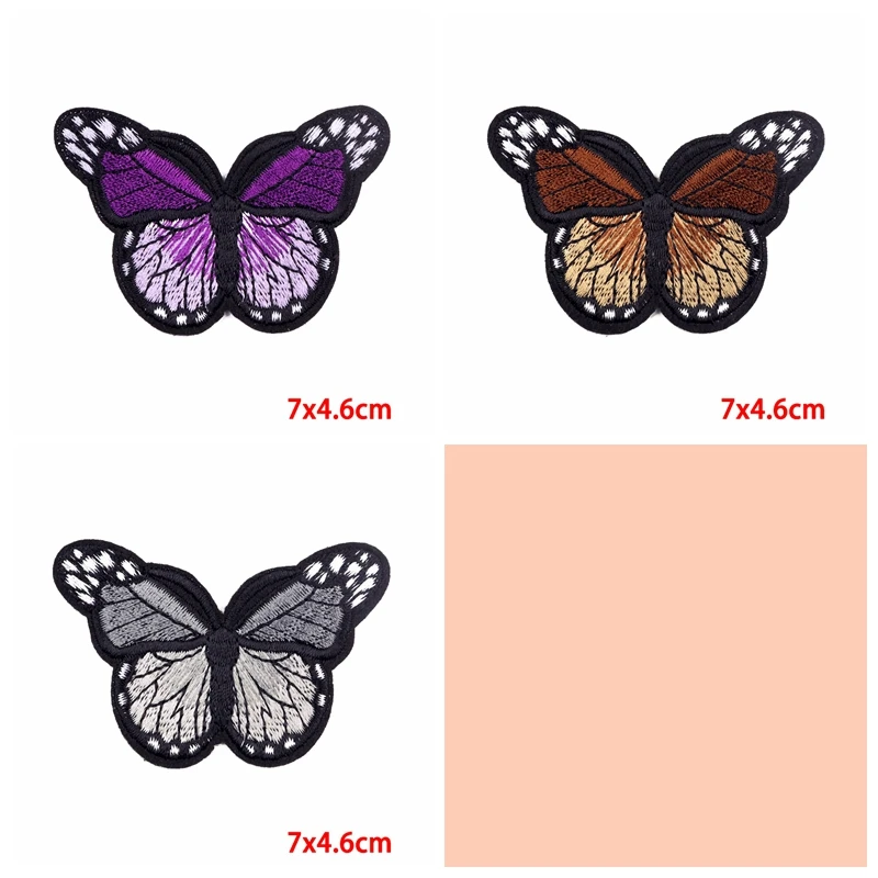 Parches bordados mariposa termoadhesivos – Decorativos para ropa - imagen 3