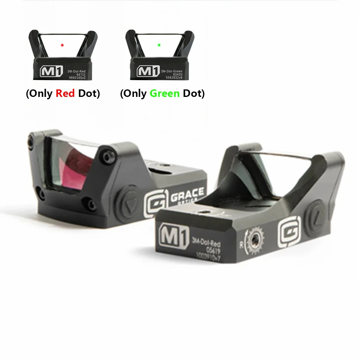GRACE M1 abierto 3MOA puntos verdes o rojos mira óptica Airsoft de marcado Original completa con riel de 20mm Universal para montaje Universal - imagen 5
