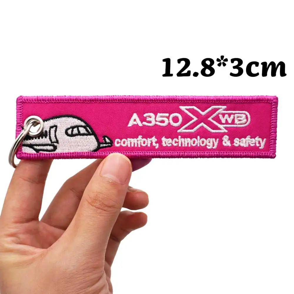 AIRBUS A350 Llavero bordado con llavero para pilotos - imagen 2