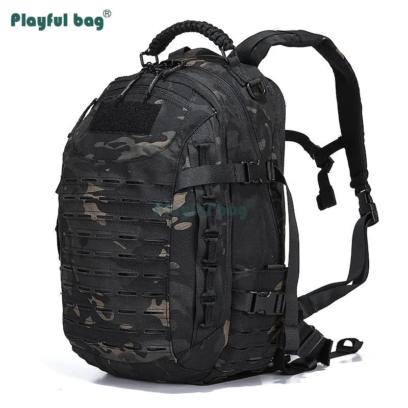 Mochila táctica de 25L para hombre, mochila Molle de alpinismo al aire libre, camuflaje militar, impermeable, equipo de deporte al aire libre, AVA143 - imagen 5