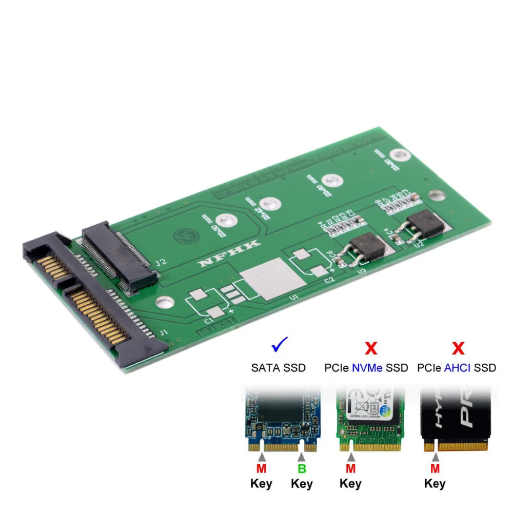 CY-carcasa de disco duro PCBA para E431, E531, X240S, Y410P, Y510P, M.2, NGFF, PCI-E, 2 carriles, SSD a 7mm, 2,5 ", SATA, 22 pines - imagen 2
