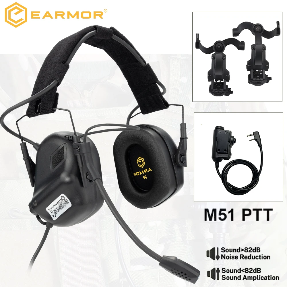 Orejeras de tiro EARMOR M32 SE con reducción de ruido M51 PTT caza - imagen 3