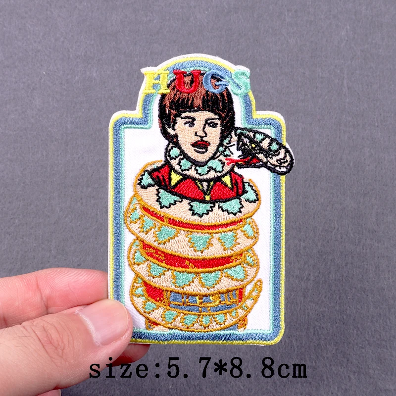 Parche de demonio Punk, parches para planchar para ropa, parches bordados de calavera del diablo para ropa, parche bordado de Hip Hop, insignia adhesiva - imagen 5