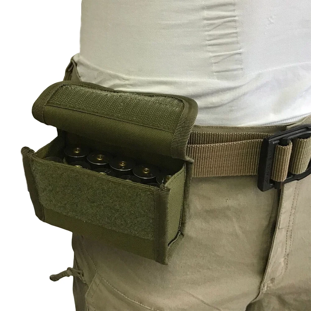 Bolsa de cinturón de almacenamiento para caza, estuche táctico con carcasa de bala redonda Molle, soporte de recarga, calibre 12/20, portador de cartucho de munición - imagen 4