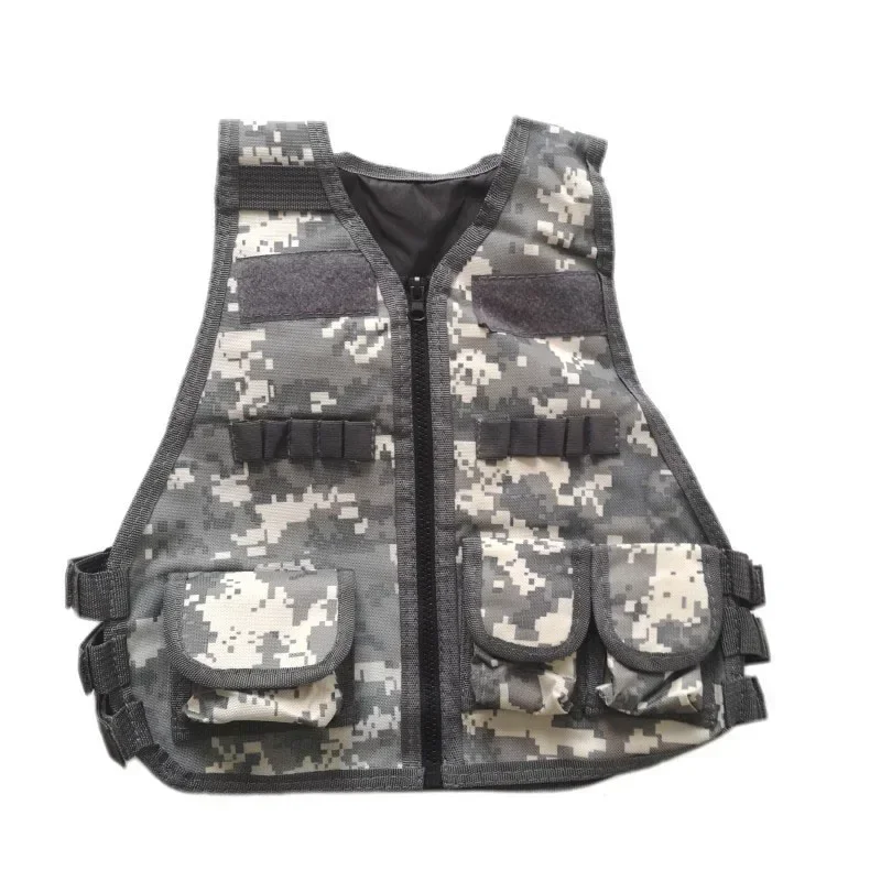 Chaleco deportivo para niños, ropa táctica CS de caza de camuflaje para niños, equipo de protección para adiestramiento al aire libre, chaleco táctico para senderismo - imagen 5
