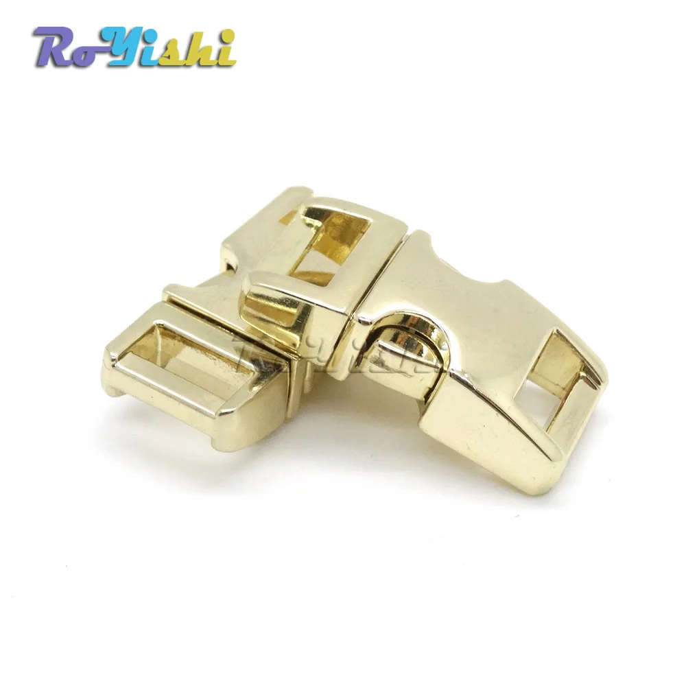 10 unids/pack 3/8 "(10mm) hebilla de paracord de metal de 4 colores hebilla de liberación lateral clips de Collar de perro pequeño grilletes de Paracord Accesorios - imagen 5