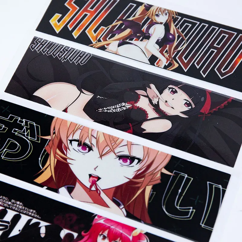 Pegatinas de chica Sexy para coche JDM, animación modificada, bidimensional, caja de cola lateral de motocicleta eléctrica, pegatinas impermeables - imagen 3